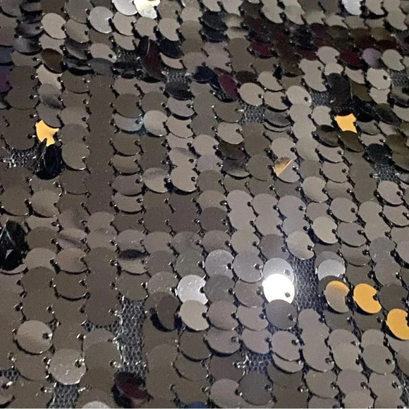 Lush black sequins clubbing party  dainty sexy shiny micro mini skirt Small - Picture 4 of 7